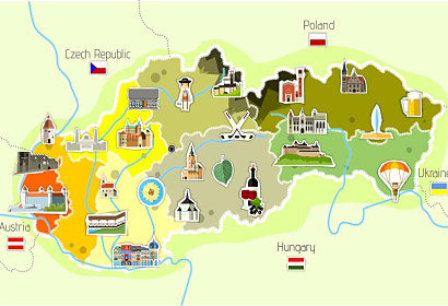 Fototapeta Mapa Slovenska 1456